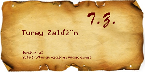 Turay Zalán névjegykártya