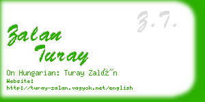 zalan turay business card